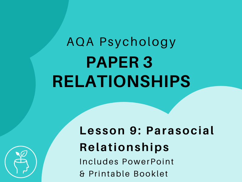 AQA Psychology (A-Level) - Relationships - Parasocial Relationships [updated 2025 specification]