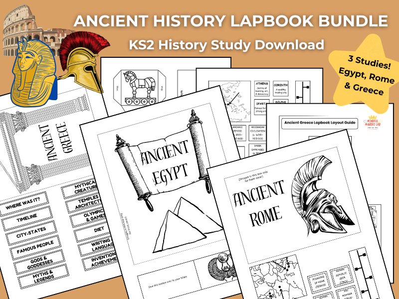 Ancient Rome, Egypt, Greece History Activities | Lapbooks Bundle