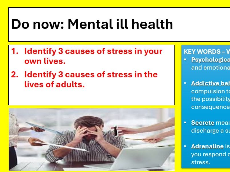 BTEC TECH AWARD Component 3 Health and Wellbeing Health & Social Care LESSON3