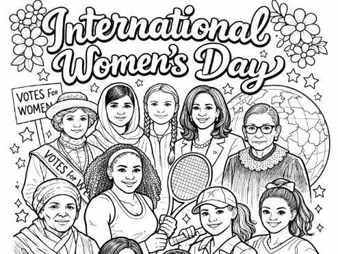 Bundle of 18 International Womens Day/ Women's History Month Colouring Pages