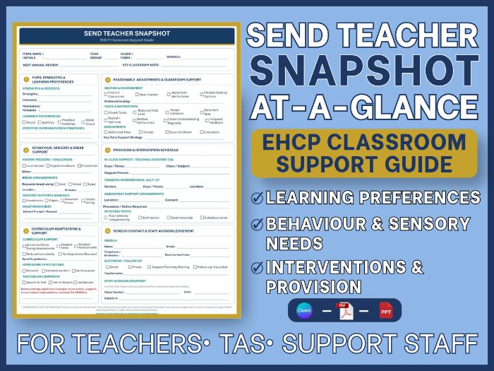 SEND Teacher Snapshot  EHCP Classroom