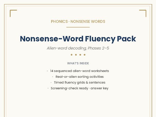Nonsense-Word Fluency Pack