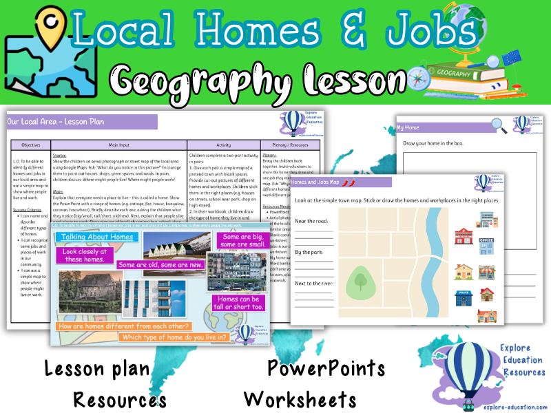 Local Homes and Jobs KS1 Geography Lesson - Our Local Area