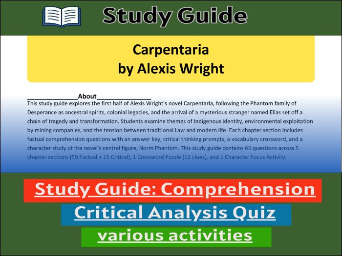 Carpentaria by Alexis Wright - Study Guide , Comprehension 91����t