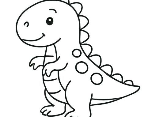 6 Dinosaur-Themed Colouring Pages