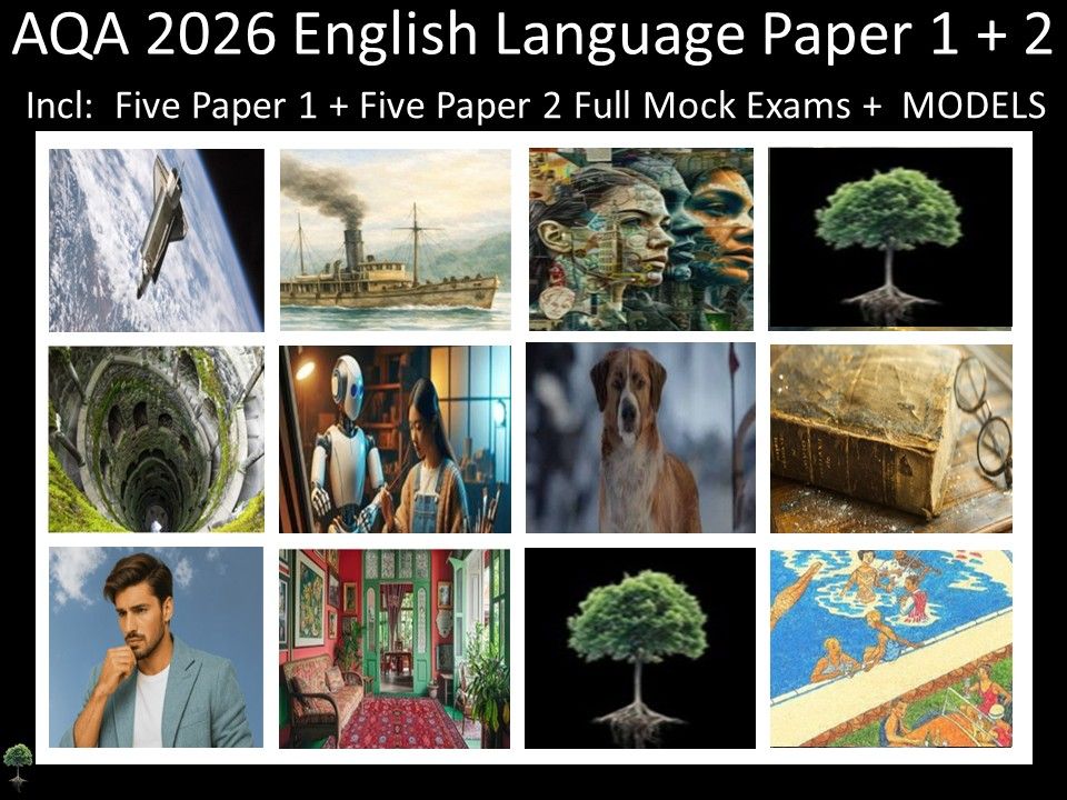 Ten AQA 2026 English Language Paper 1 + 2 Mocks | MODELS