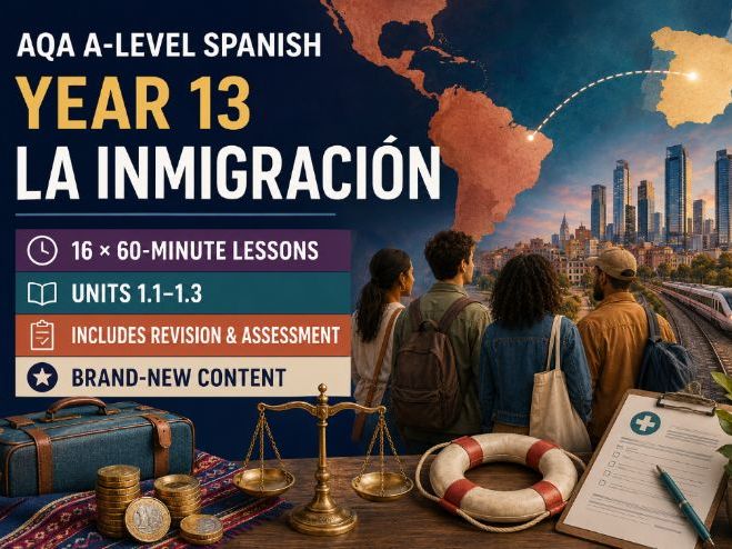 La inmigración - FULL UNIT OF WORK - A level Spanish