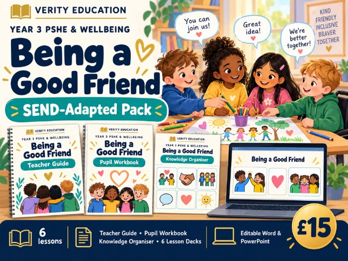 Year 3 PSHE & Wellbeing: Being a Good Friend — SEND-Adapted Pack