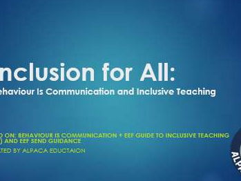 Behaviour is Communication: Inclusion for All Staff Training PowerPoint