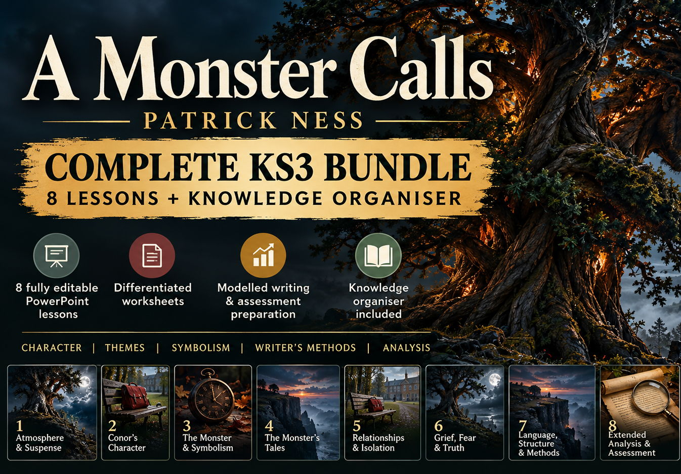 A Monster Calls – Complete 8-Lesson Scheme of Work + Knowledge Organiser | KS3 English