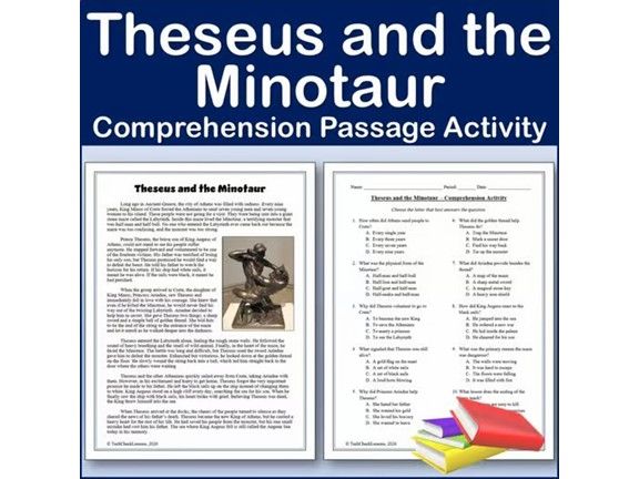 Theseus and the Minotaur - Folklore Reading Comp Passage & Activity | Editable