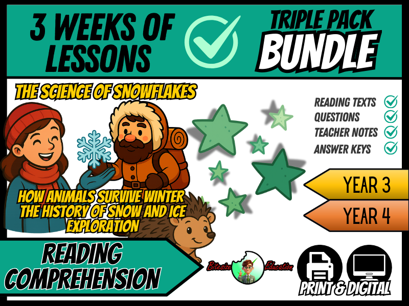 Winter Science & Survival Bundle | Reading Comprehension | Year 3/4