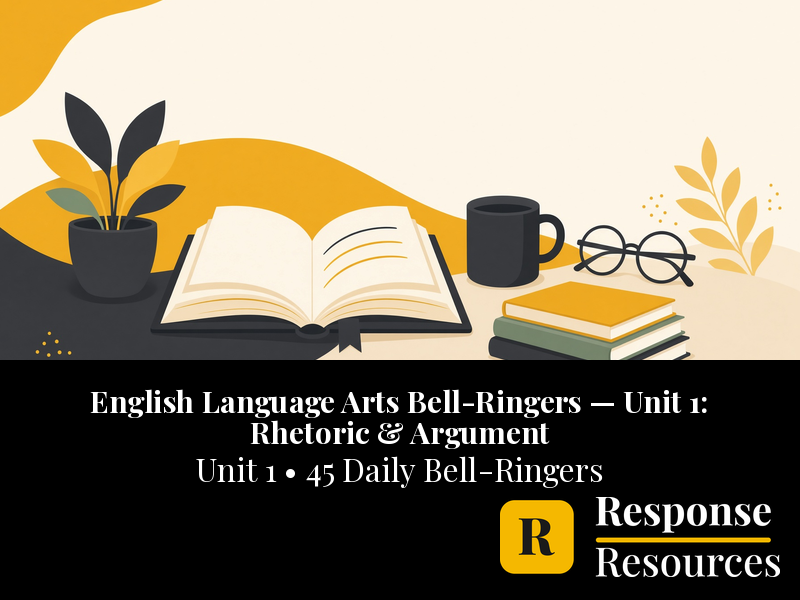 English Language Arts Bell Ringers Unit 1 - 45 Warm-Ups (Grades 9-12)