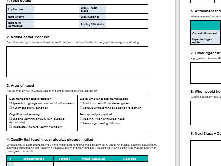 SEND Concern/Referral Form
