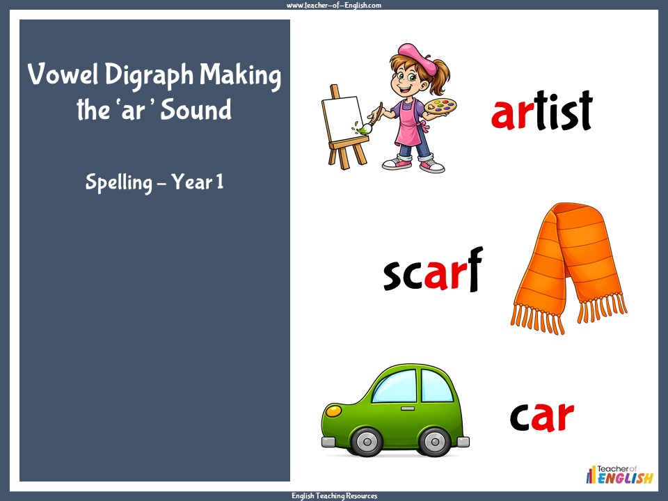 Vowel Digraph Making the 'ar' Sound - Year 1 Spelling