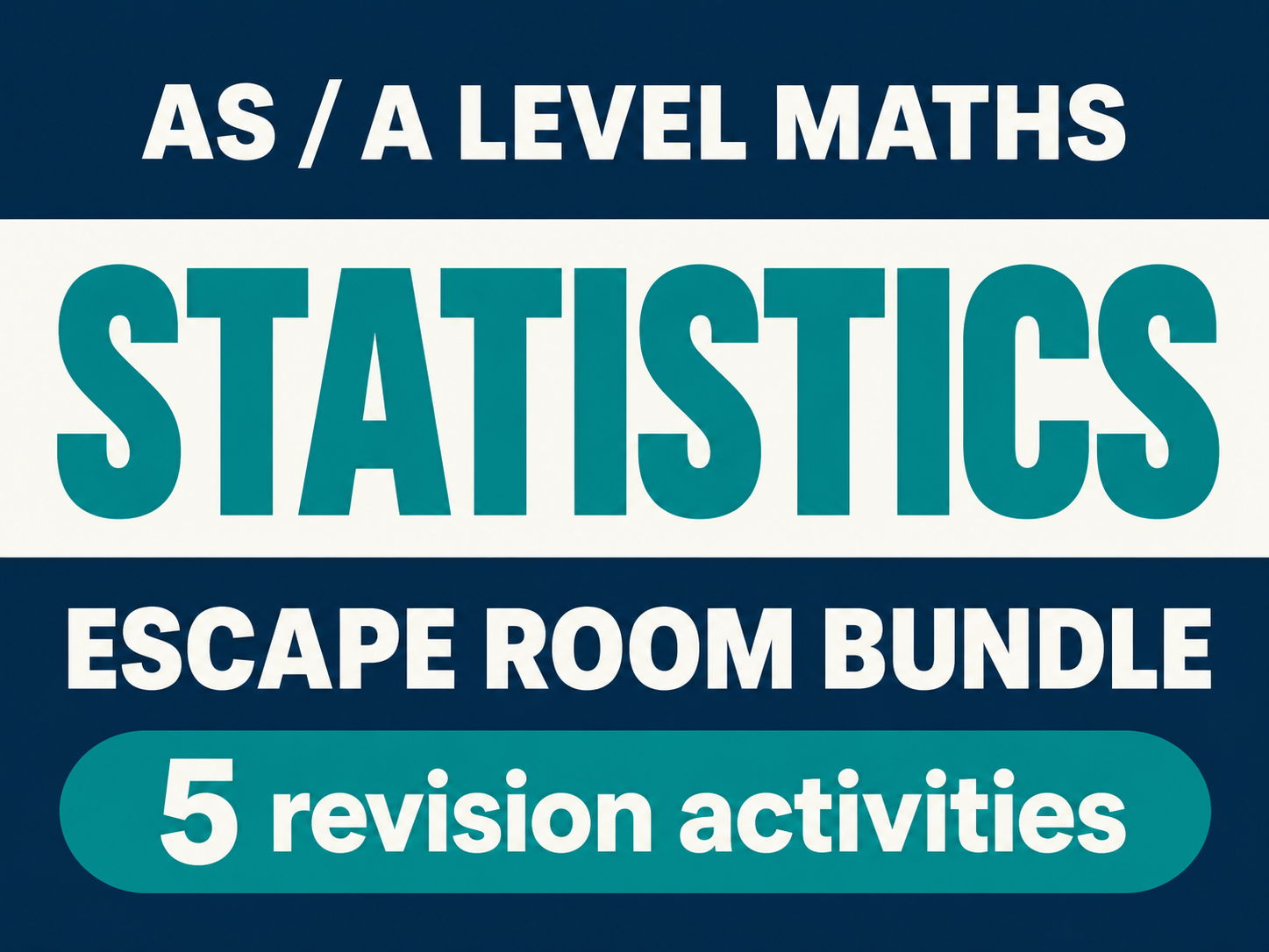 AS & A Level Maths Statistics Escape Room Bundle | 5 Revision Activities