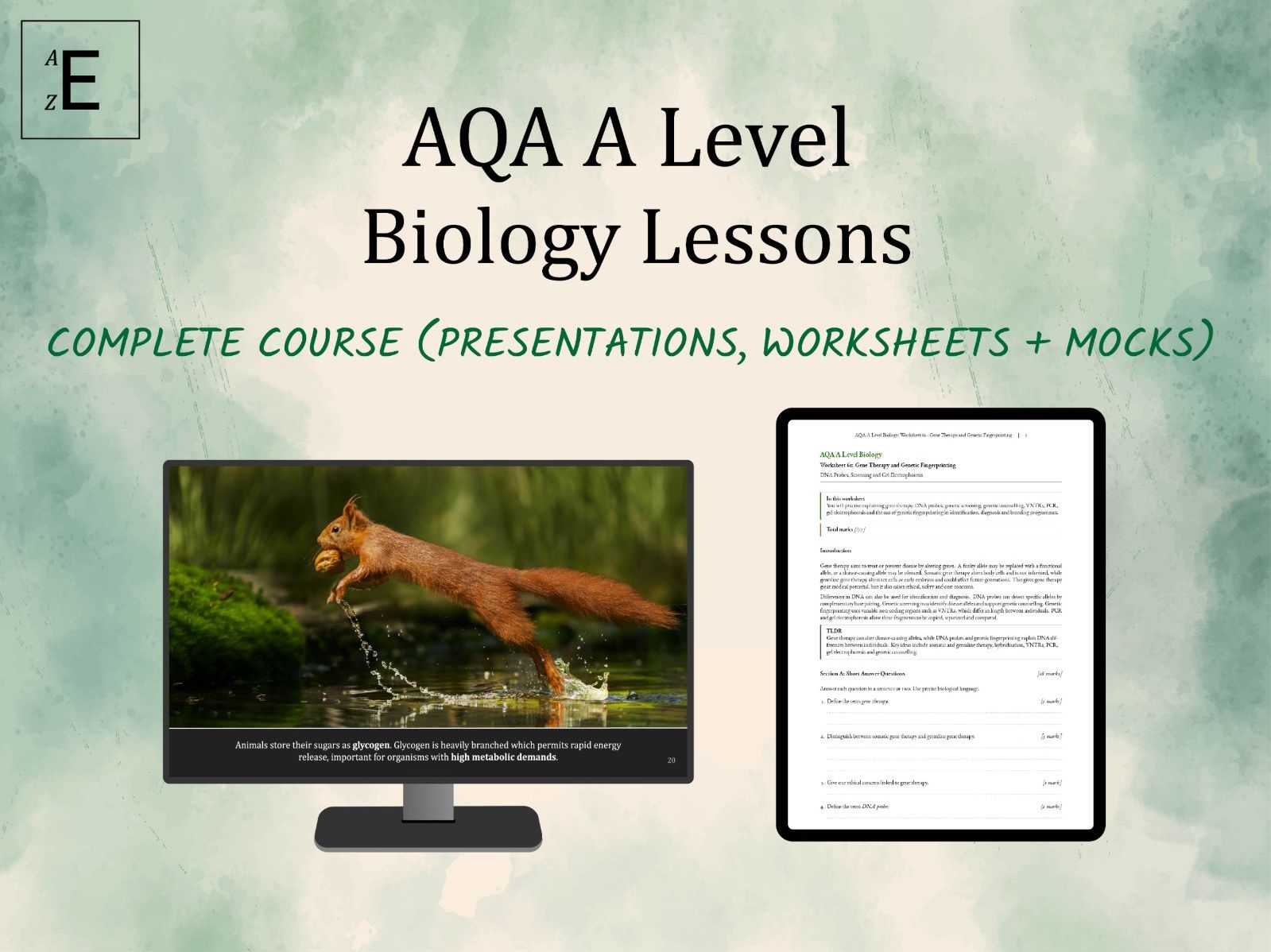 AQA A Level Biology Lessons - The Complete Course (Presentations, Worksheets and Mocks)