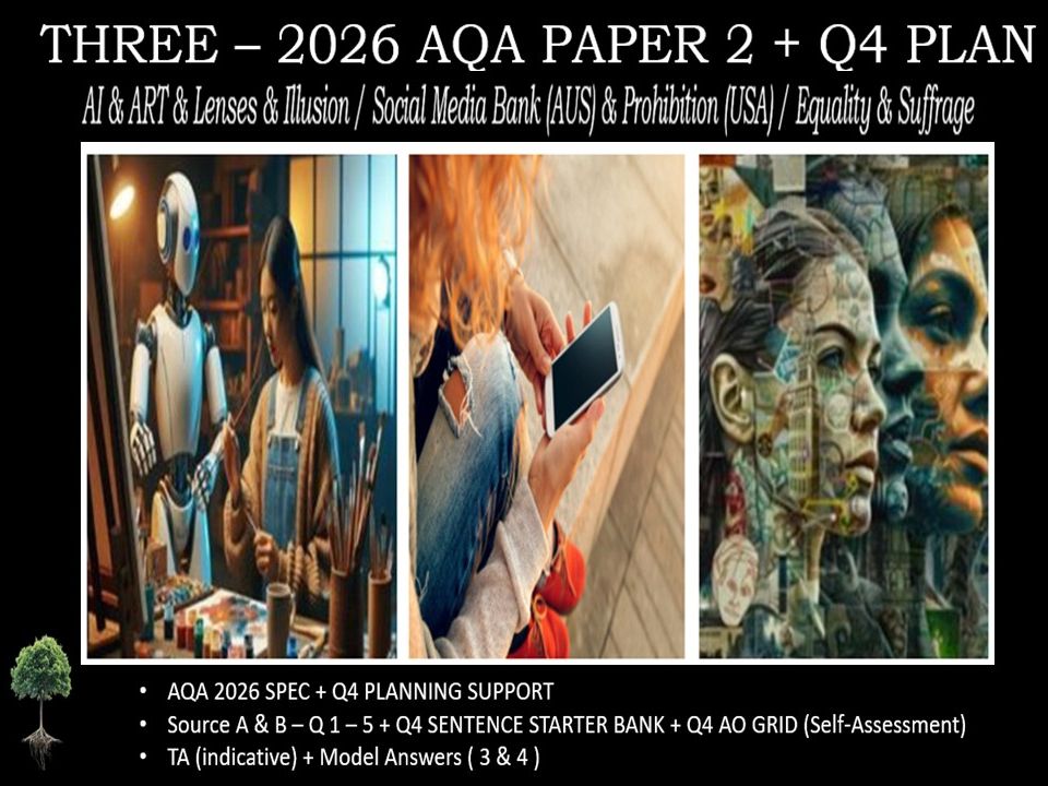THREE - AQA PAPER 2 | 2026 FULL MOCKS | Q4 PLAN