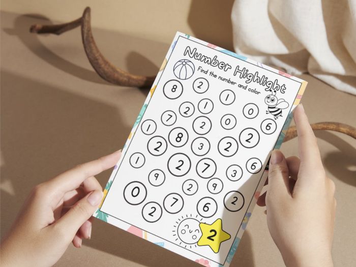 Number Find & Highlight Numbers to 10