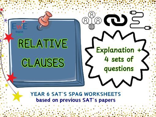 Relative Clauses- Year 6 SPAG SAT's - GRAMMAR  Worksheet