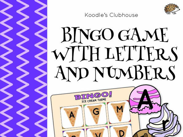 Bingo game with letters and numbers