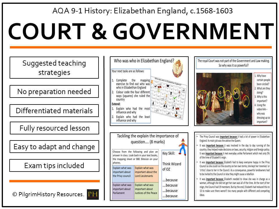 AQA GCSE Elizabethan England: Elizabethan Court and Government