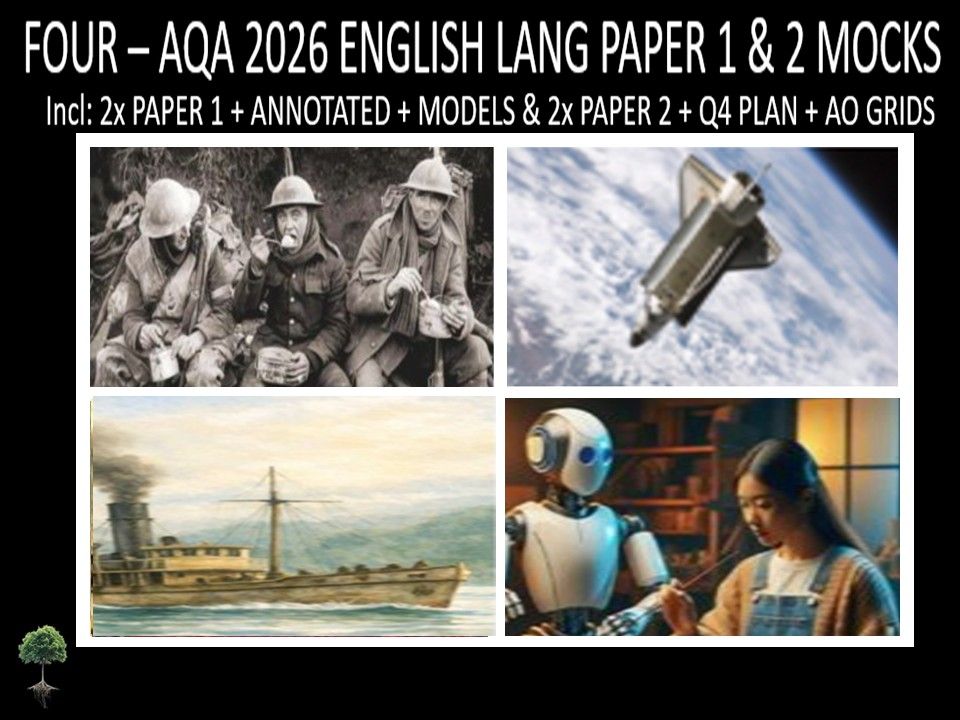 FOUR - AQA PAPER 1 & 2 | 2026 FULL MOCKS | ANNOTATED | Q4 PLAN | AO GRIDS | MODELS