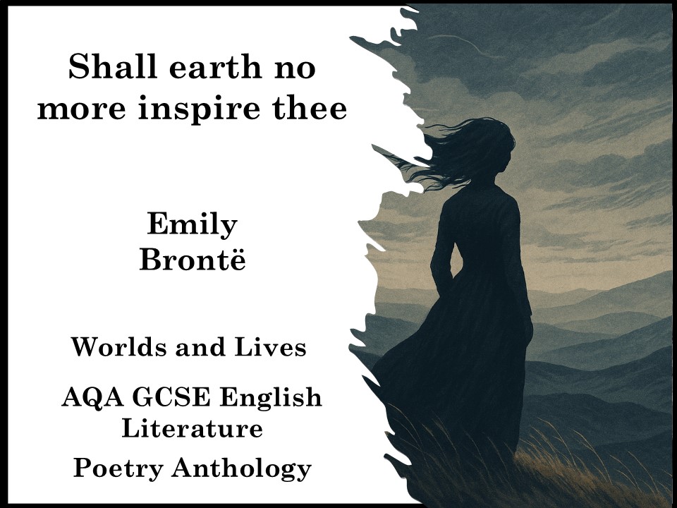 Shall earth no more inspire thee