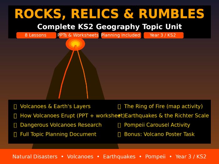 Rocks, Relics & Rumbles | Year 3 Geography Bundle