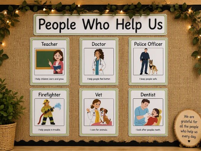 People Who Help Us: Community Job Roles Display Card Pack