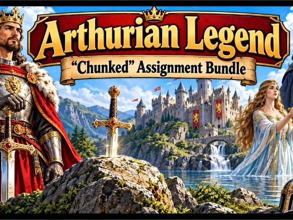 Arthurian Legend "Chunked" Assignment Bundle (21 Assignments)