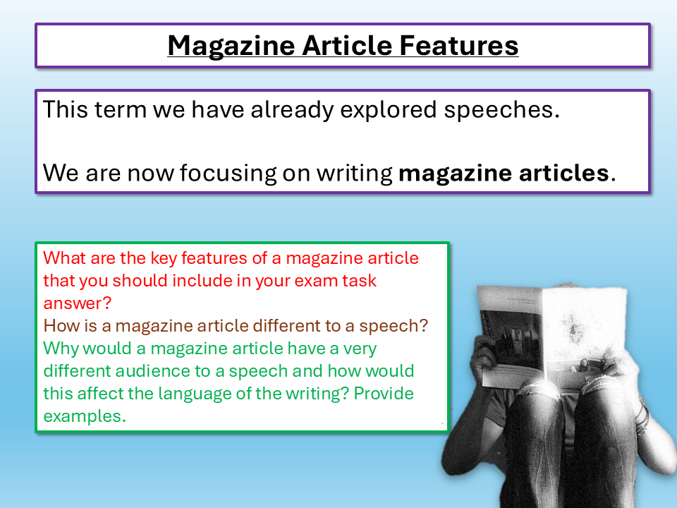 Edexcel IGCSE English Language Paper 1 Articles