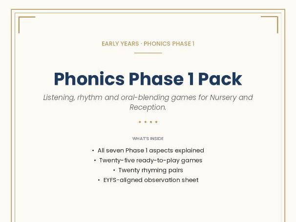 Phonics Phase 1 Pack