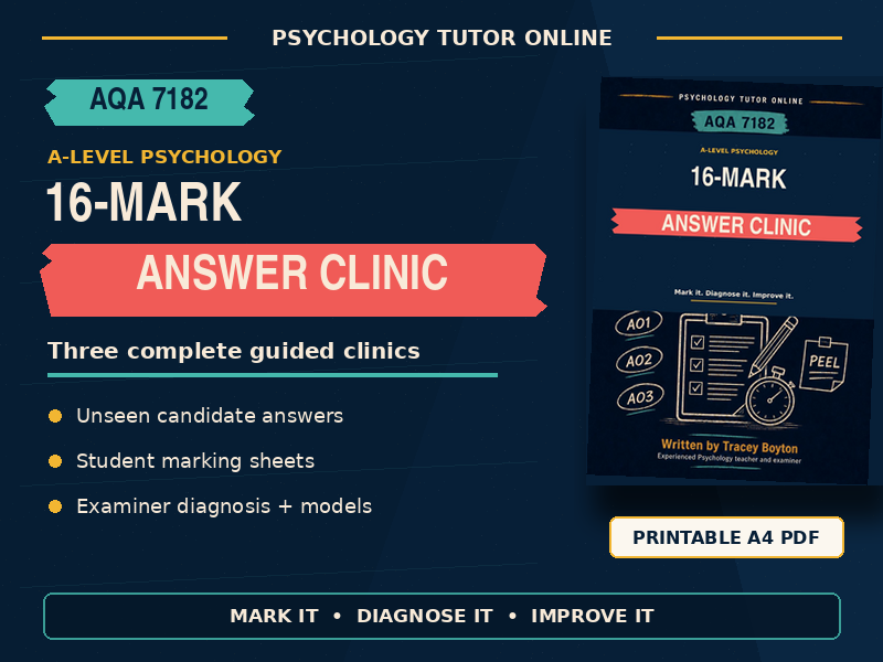 AQA A-Level Psychology 16-Mark Answer Clinic | Exam Technique and Model Answers