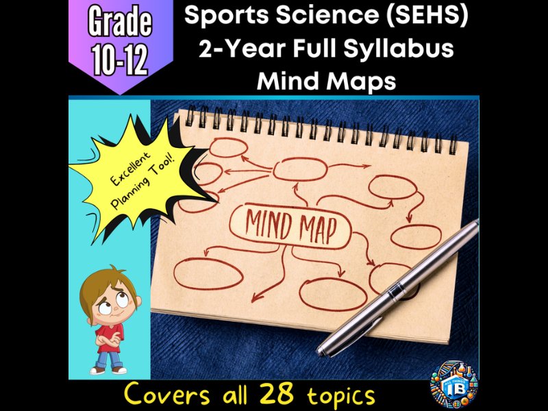 IB DP Sports Science (SEHS): Two-Year Syllabus Mind Maps – Visual Revision Maps