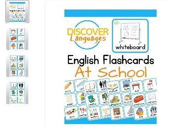 My School Classroom Vocabulary Flashcards English ESL EAL TEFL Back to School