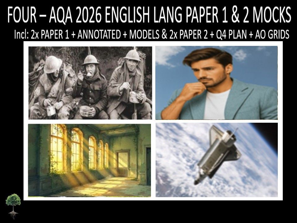 FOUR - AQA PAPER 1 & 2 | 2026 FULL MOCKS | ANNOTATED | Q4 PLAN | AO GRIDS | MODELS