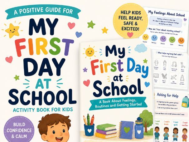 My First Day at School Workbook | School Transition & Emotional Regulation Printable