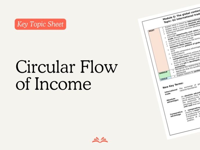 Key Topic Sheet - Circular Flow of Income  (Full Theory)