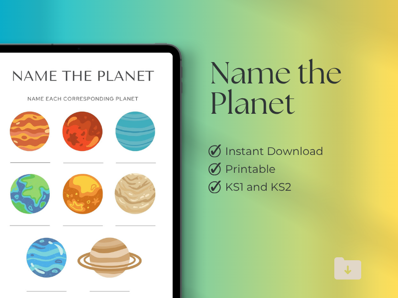 Name the Planet | Solar System Identification Worksheet | KS1 KS2 Science