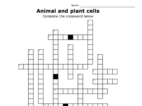 GCSE Biology crosswords NEW specification Unit 1 Cells and Organisation