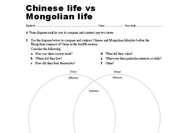 16 Pages | Mongol Expansion (c. 1206–1368) – History Printable Workbook
