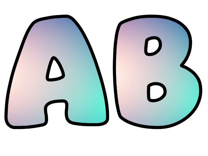 Cyan White Gradient Themed Lettering Set | Classroom Display | Upper & Lowercase, 0-9