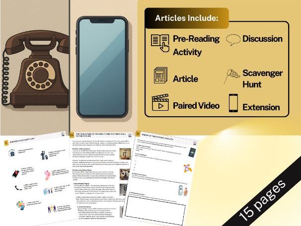 The Evolution of Phones Informational Text - ELA - Article + Activities