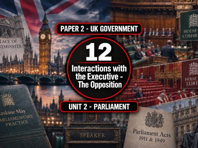 12 The UK Parliament - Interactions with the Executive - The Opposition