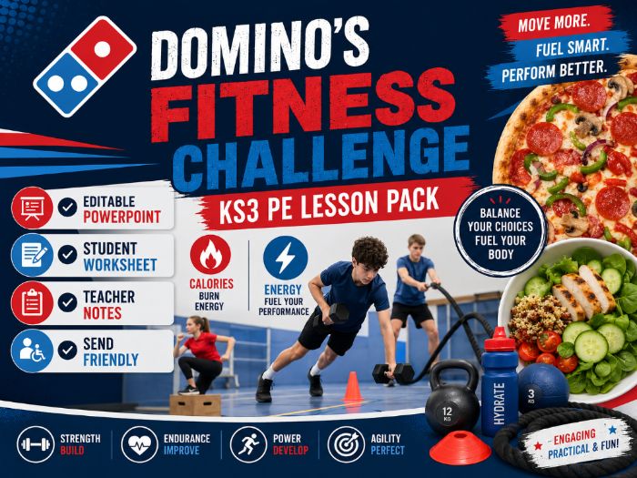 Domino's Fitness Challenge | KS3 PE Lesson | Calories & Energy Balance | Circuit Training