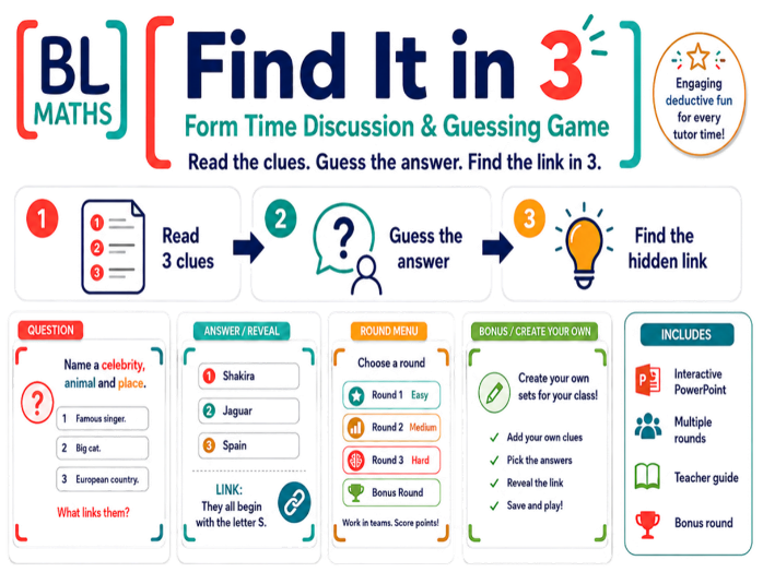 Find It in 3! – Form Time Guessing Game