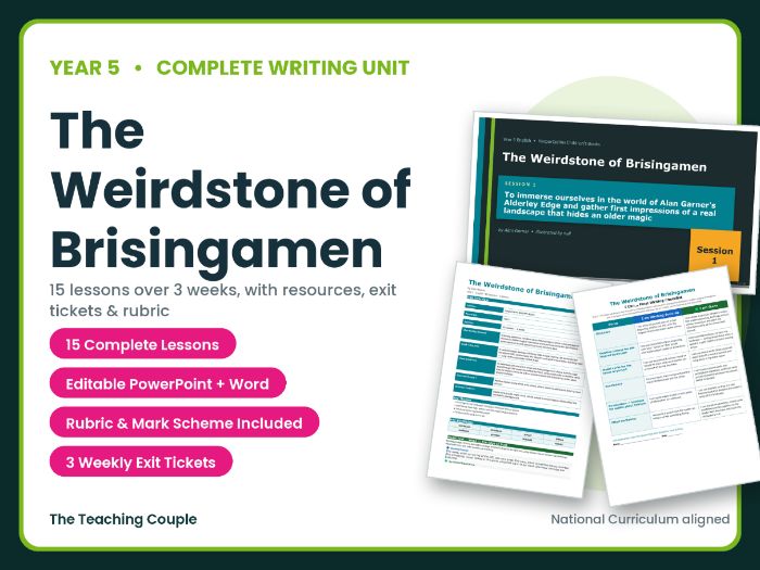 The Weirdstone of Brisingamen | Year 5 English Unit | 15 Complete Lessons + Resources