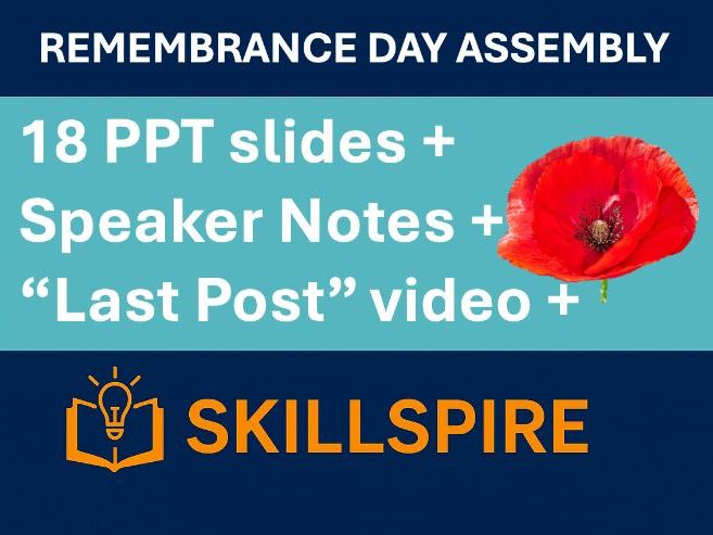 Remembrance Day Assembly | KS3–KS5 | 18-Slide PowerPoint + Reflection Questions + Speaker Notes