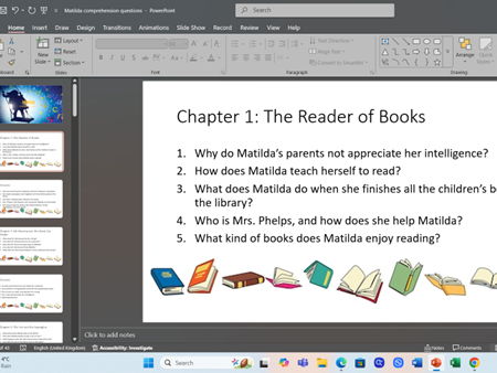 Matilda comprehension questions and answers